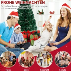 120 / 150 / 180 cm Künstlicher Weihnachtsbaum aus Glasfaser mit Beleuchtung Tannenbaum