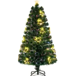 120 / 150 / 180 cm Künstlicher Weihnachtsbaum aus Glasfaser mit Beleuchtung Tannenbaum