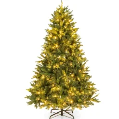 180 cm Künstlicher Weihnachtsbaum mit LEDs in Mehrfarbig & Warmweiß & 11 Lichtmodi