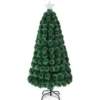150 cm Künstlicher Weihnachtsbaum mit 8 Beleuchtungsmodi Christbaum in Glasfaseroptik