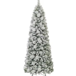 210 cm Künstlicher Weihnachtsbaum mit Beleuchtung Pop Up Tannenbaum mit 200 warmweiße LED-Lichtern & 680 Zweigspitzen