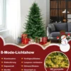 180 cm Künstlicher Weihnachtsbaum mit 8 Lichtmodi & 280 warmweißen LED-Lichtern