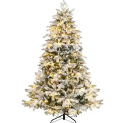 180 cm Künstlicher Weihnachtsbaum mit Beleuchtung & 260 LEDs in Warmweiß