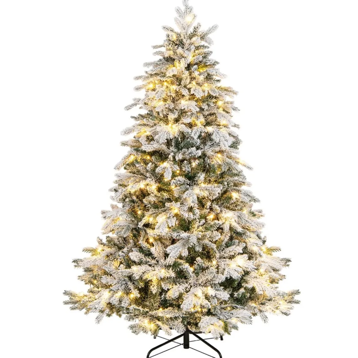 180 cm Künstlicher Weihnachtsbaum mit Beleuchtung & 260 LEDs in Warmweiß