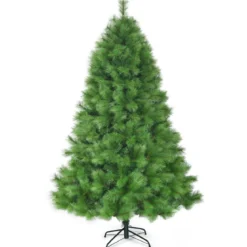 210 cm Künstlicher Weihnachtsbaum Tannenbaum mit Metallständer Weihnachten Grün