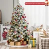 180 cm Künstlicher Weihnachtsbaum mit Schnee & 250 Warmweißen LED-Lichtern Grün