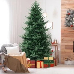 240 cm Künstlicher Weihnachtsbaum mit 450 Warmweißen LED Lichtern Tannenbaum