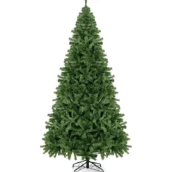 270cm Künstlicher Weihnachtsbaum mit Klappsystem & 2132 Spitzen PVC Nadeln Tannenbaum
