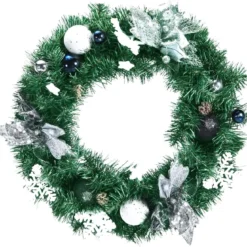Ø 50 cm künstlicher Weihnachtskranz LED Beleuchteter Türkranz Kiefernkranz Weihnachtsgirlande