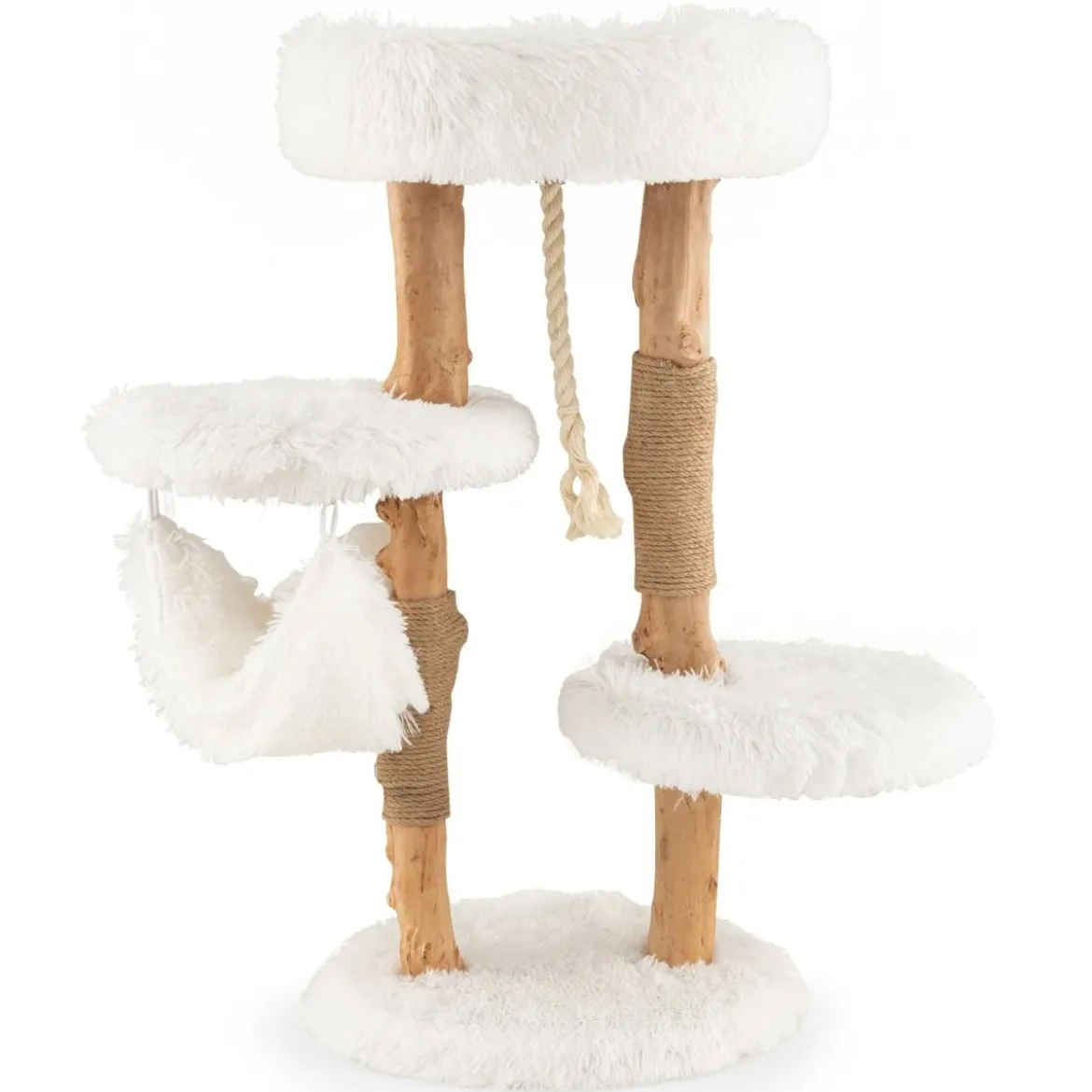 87 cm Kratzbaum aus Massivholz mehrschichtiges Katzenaktivitätszentrum