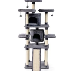 170cm Kratzbaum Kletterbaum Katzenbaum Katzenkratzbaum Kratzmöbel Kratzstämme Höhle mit Spielbälle