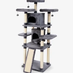 170cm Kratzbaum Kletterbaum Katzenbaum Katzenkratzbaum Kratzmöbel Kratzstämme Höhle mit Spielbälle