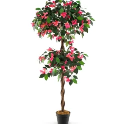150 cm Kunstbaum im Topf mit 252 Blüten & Natürlichen Blättern & Stamm Bougainvillee