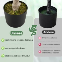 90 cm Kunstbaum mit Blüten Künstlicher Magnolienbaum Kunstpflanze im Topf Kamelienpflanze