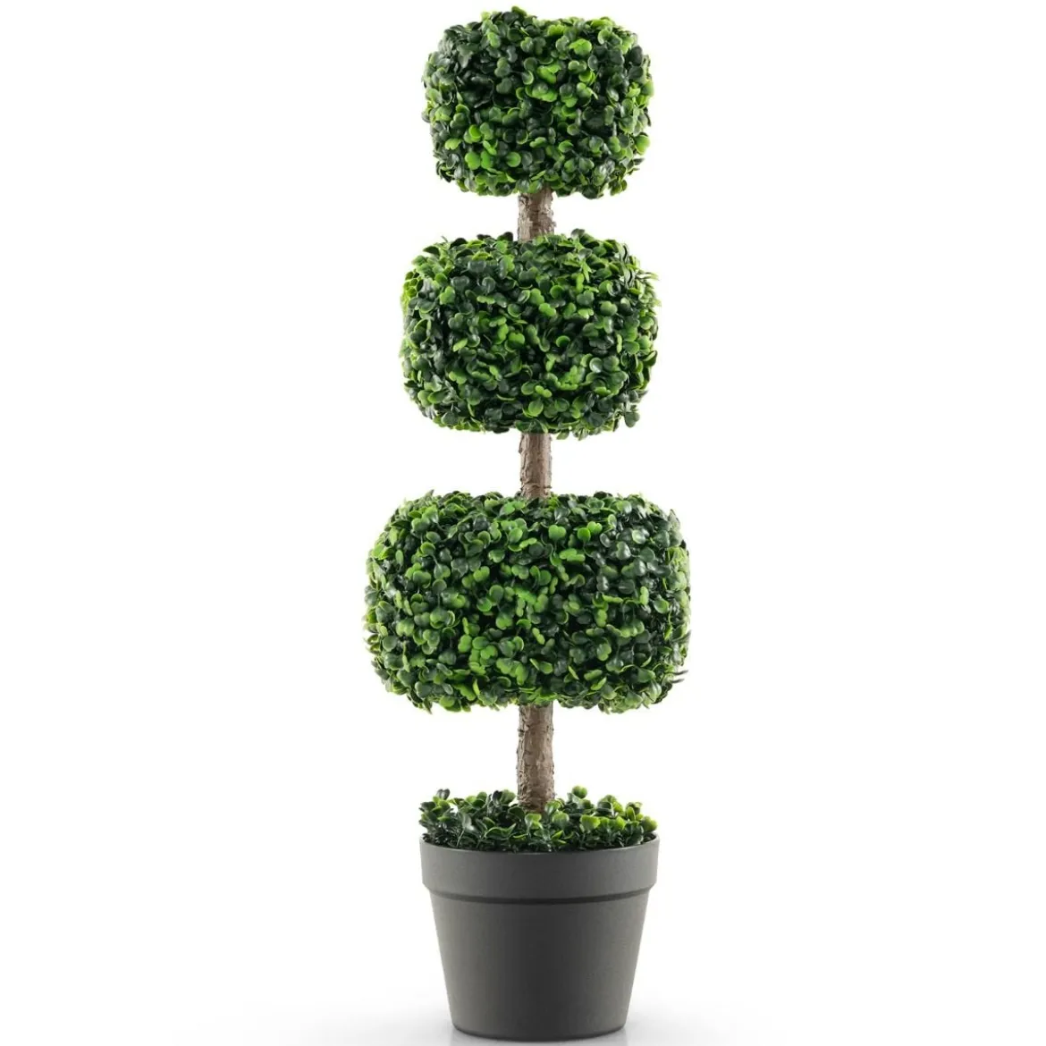 75 cm Kunstpflanze Kunstbaum mit Topf Künstliche DekopflanzeTopfpflanze Grün