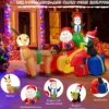 180 cm Lange Aufblasbare Weihnachtsdekoration Weihnachtsmann im Schlitten mit LED-Leuchten
