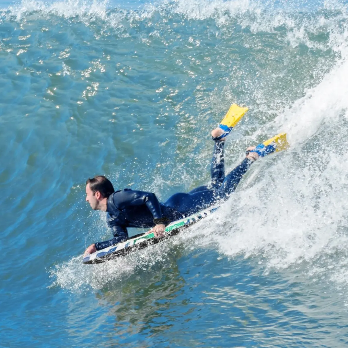 84 cm Langes Bodyboard für Kinder mit EPS Kern & XPE Deck & HDPE Unterseite Surfbrett Wirbelmuster
