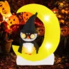 155CM LED Aufblasbarer Eulen auf dem Mond Stehend Schreckliche Halloween Dekoration