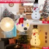 180 cm LED Schneemann beleuchtet Weihnachtsfigur mit 180 warmweißen LED- Lichern