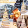155 cm LED Weihnachtsbaum Kegelform mit Lichterkette & 300 Warmweißen & 250 Kaltweißen LEDs