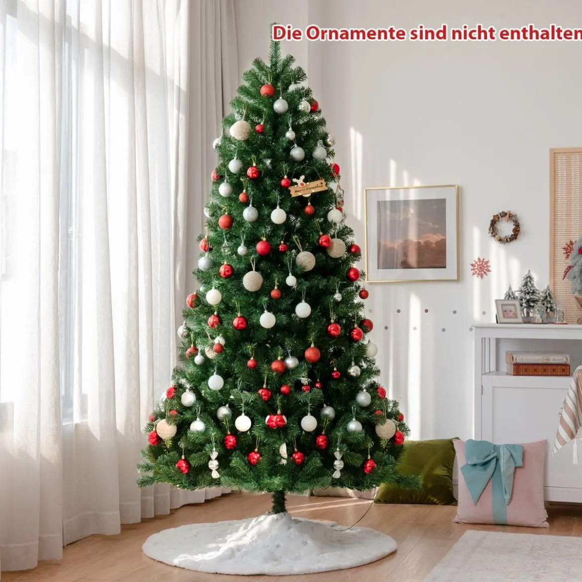 180 cm LED Weihnachtsbaum mit 9 Beleuchtungsmodi Künstlicher Tannenbaum Grün