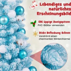 90 cm Mini künstlicher Weihnachtsbaum mit Schnee & Zementbasis Tannenbaum Chirstbaum