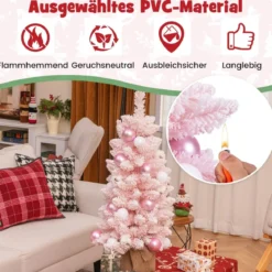 90 cm Mini künstlicher Weihnachtsbaum mit Schnee & Zementbasis Tannenbaum Chirstbaum
