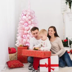 90 cm Mini künstlicher Weihnachtsbaum mit Schnee & Zementbasis Tannenbaum Chirstbaum