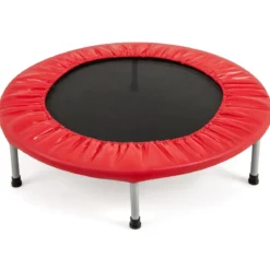 φ97cm Mini Trampolin Fitness Trampolin Faltbar Kindertrampolin bis 150kg Belastbar Rot