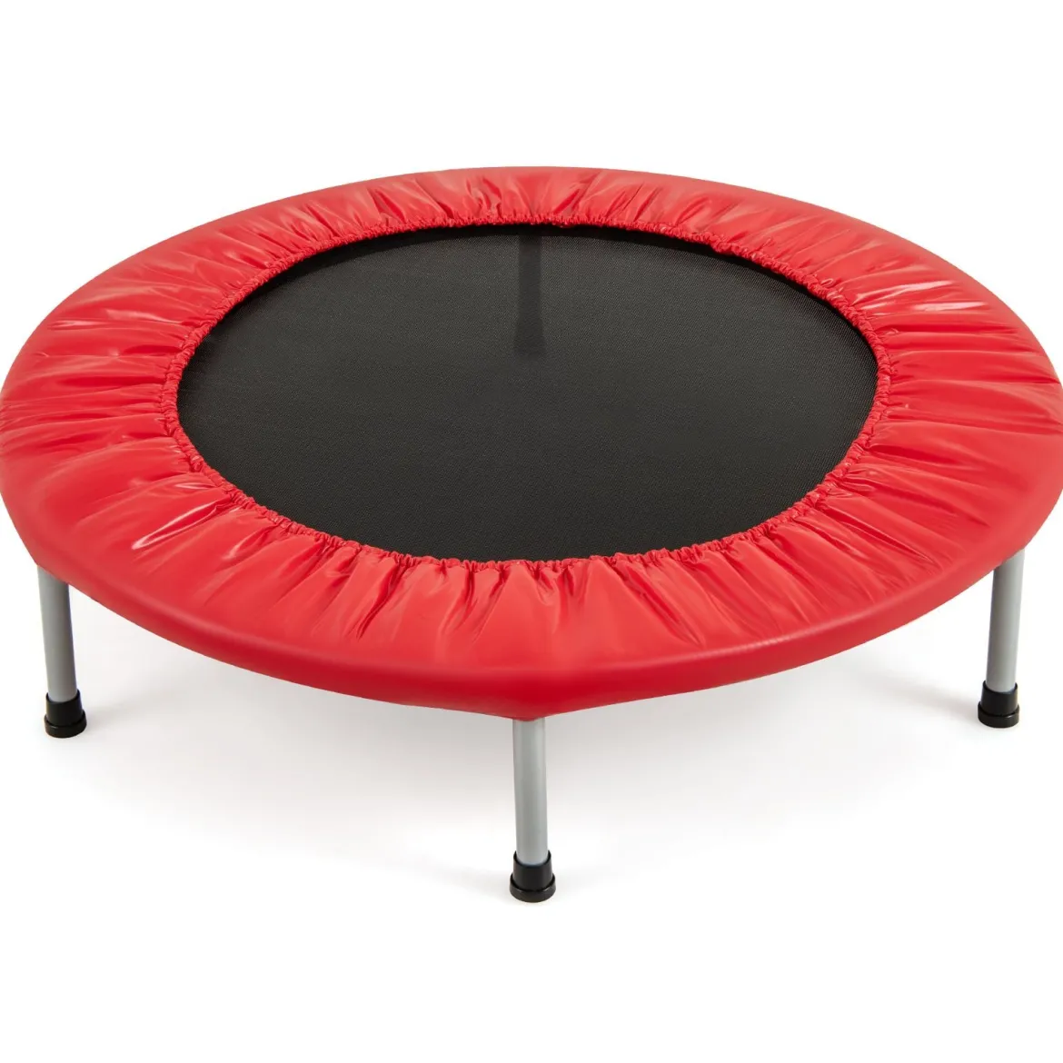 φ97cm Mini Trampolin Fitness Trampolin Faltbar Kindertrampolin bis 150kg Belastbar Rot