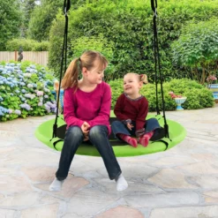 Ø100 cm Nestschaukel mit Hängegurte Schaukel Kinderschaukel Garten Grün