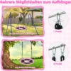 Ø 100 cm Nestschaukel mit Verstellbaren Seilen Hängeschaukel Kinderschaukel Rundschaukel Rosa