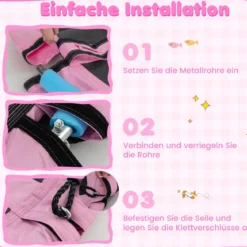 Ø 100 cm Nestschaukel mit Verstellbaren Seilen Hängeschaukel Kinderschaukel Rundschaukel Rosa