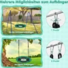 Ø 100 cm Nestschaukel mit Verstellbaren Seilen Hängeschaukel Kinderschaukel Rundschaukel Grün