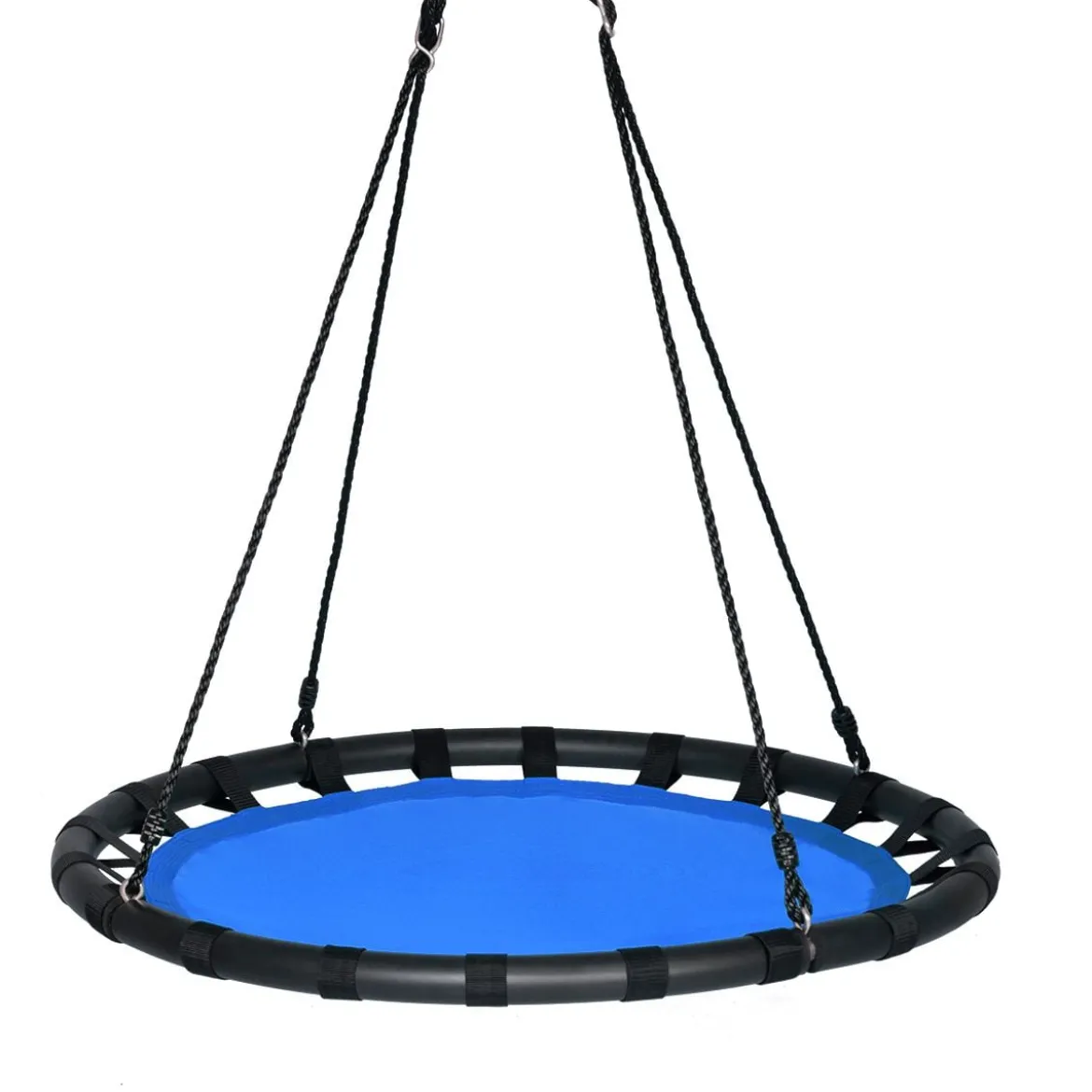 Ø100cm Nestschaukel Rundschaukel 100-160cm verstellbaren Seil Kinderschaukel 150kg Tragkraft Hängeschaukel blau