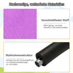 Ø100cm Nestschaukel Rundschaukel 100-160cm verstellbaren Seil Kinderschaukel 150kg Tragkraft Hängeschaukel lila