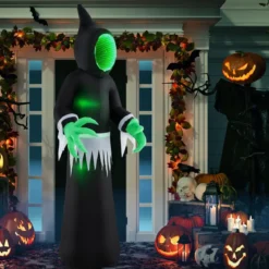 245CM Outdoor Halloween Deko LED Aufblasbarer Halloween-Geist Ohngesicht Dekogeist