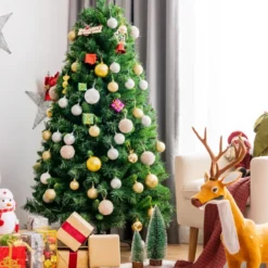150 cm üppiger grüner künstlicher Weihnachtsbaum blühender klappbarer Weihnachtsbaum