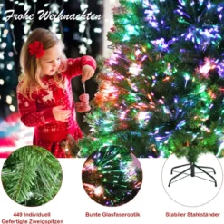 150 cm Premium-Weihnachtsfichte mit Glasfaseroptik Künstlicher Weihnachtsbaum Grün