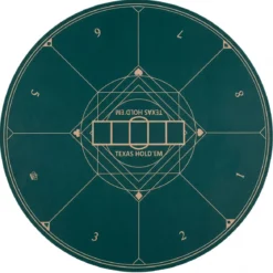 Ø120 cm Runde Pokermatte mit Tragetasche Faltbare Pokerauflage mit Rutschfester Gummibasis