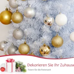 180 cm schlanker künstlicher Weihnachtsbaum Bleistiftbaum künstlicher Tannenbaum Weiß