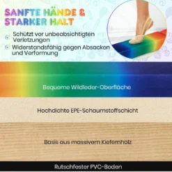 270 cm Schwebebalken Kinder Balancierbalken klappbar Gymnastikbalken mit Tragegriff