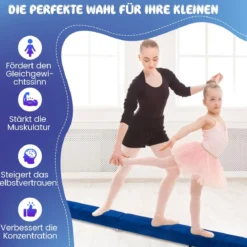 270 cm Schwebebalken Kinder Balancierbalken klappbar Gymnastikbalken mit Tragegriff