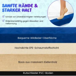 270 cm Schwebebalken Kinder Balancierbalken klappbar Gymnastikbalken mit Tragegriff