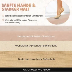 270 cm Schwebebalken Kinder Balancierbalken klappbar Gymnastikbalken mit Tragegriff