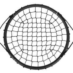 Ø100cm Spinnennetz Baumschaukel Nestschaukel mit verstellbaren Seilen und robustem Stahlrahmen Schwarz
