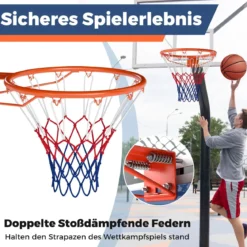 Ø45cm Standard Basketballkorb mit Netz Mini Basketball Korb für Wandmontage Orange