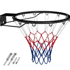 Ø45cm Standard Basketballkorb mit Netz Mini Basketball Korb für Wandmontage Schwarz