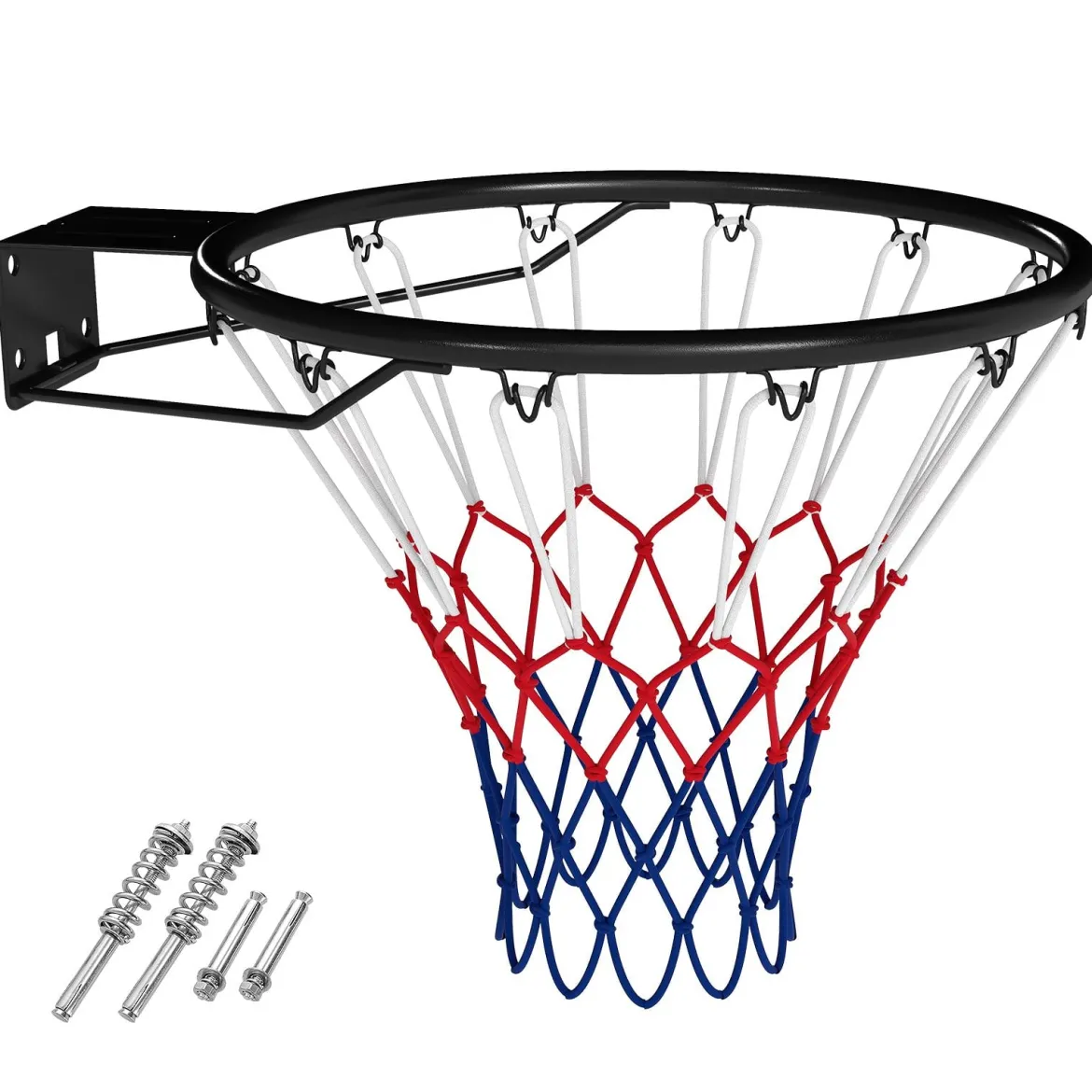 Ø45cm Standard Basketballkorb mit Netz Mini Basketball Korb für Wandmontage Schwarz
