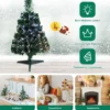 60 cm Tisch-Weihnachtsbaum Beleuchteter Mini-Weihnachtsbaum Grün